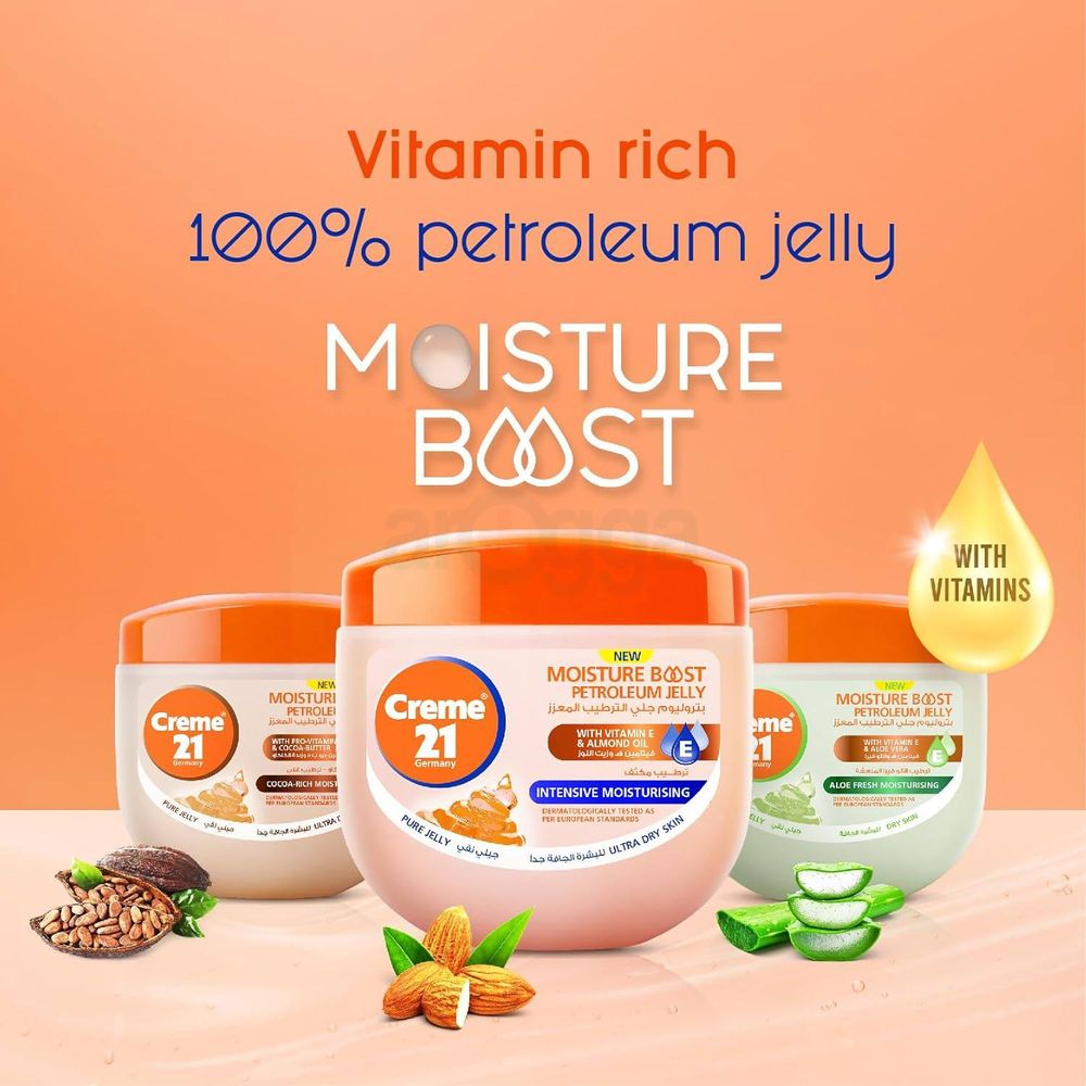 Creme 21 Intensive Moisturising Boost Pure Petroleum jelly with Vitamin E and Almond Oil  