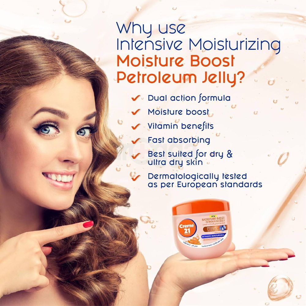 Creme 21 Intensive Moisturising Boost Pure Petroleum jelly with Vitamin E and Almond Oil  