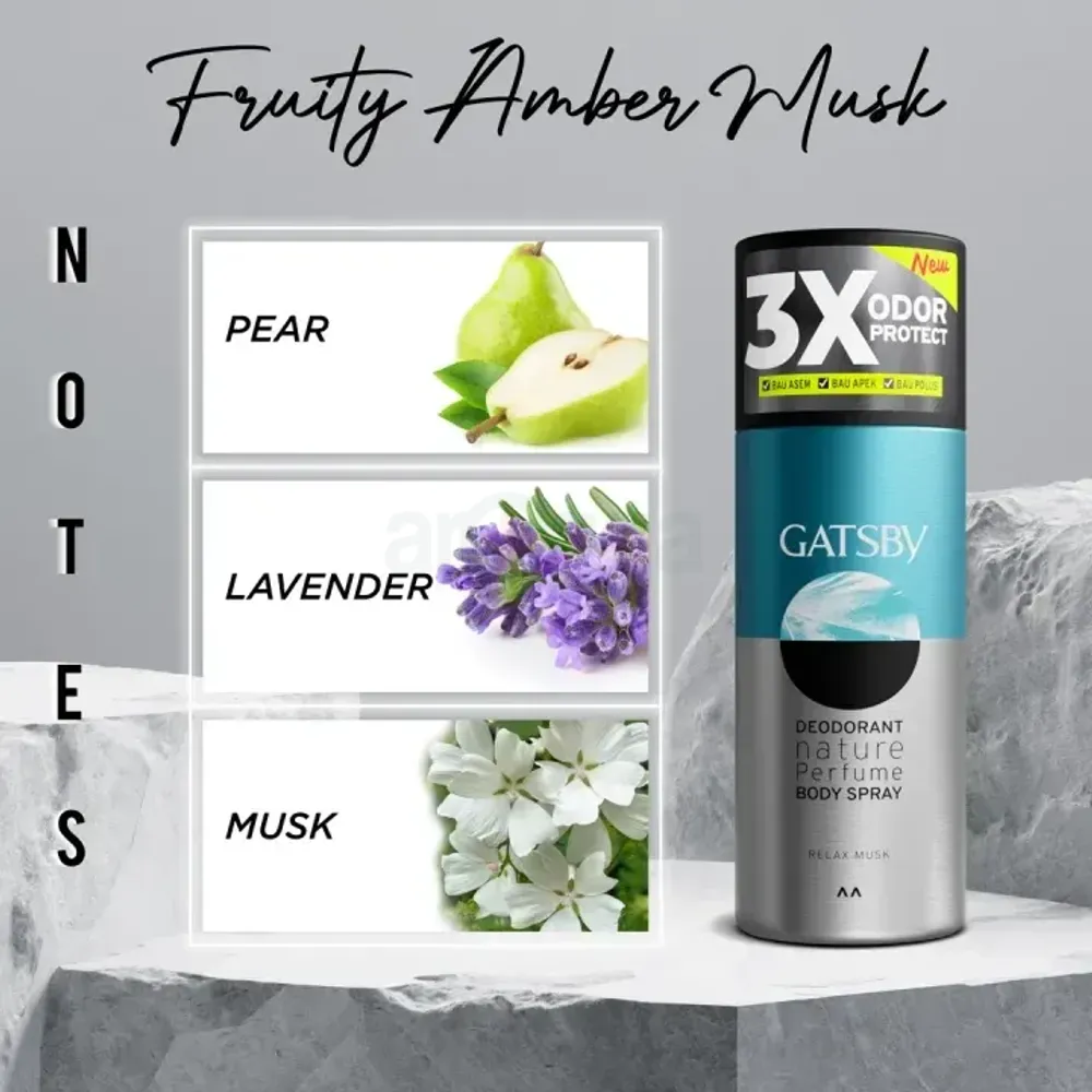Gatsby Deodorant Nature Perfume Body Spray - Relax Musk  