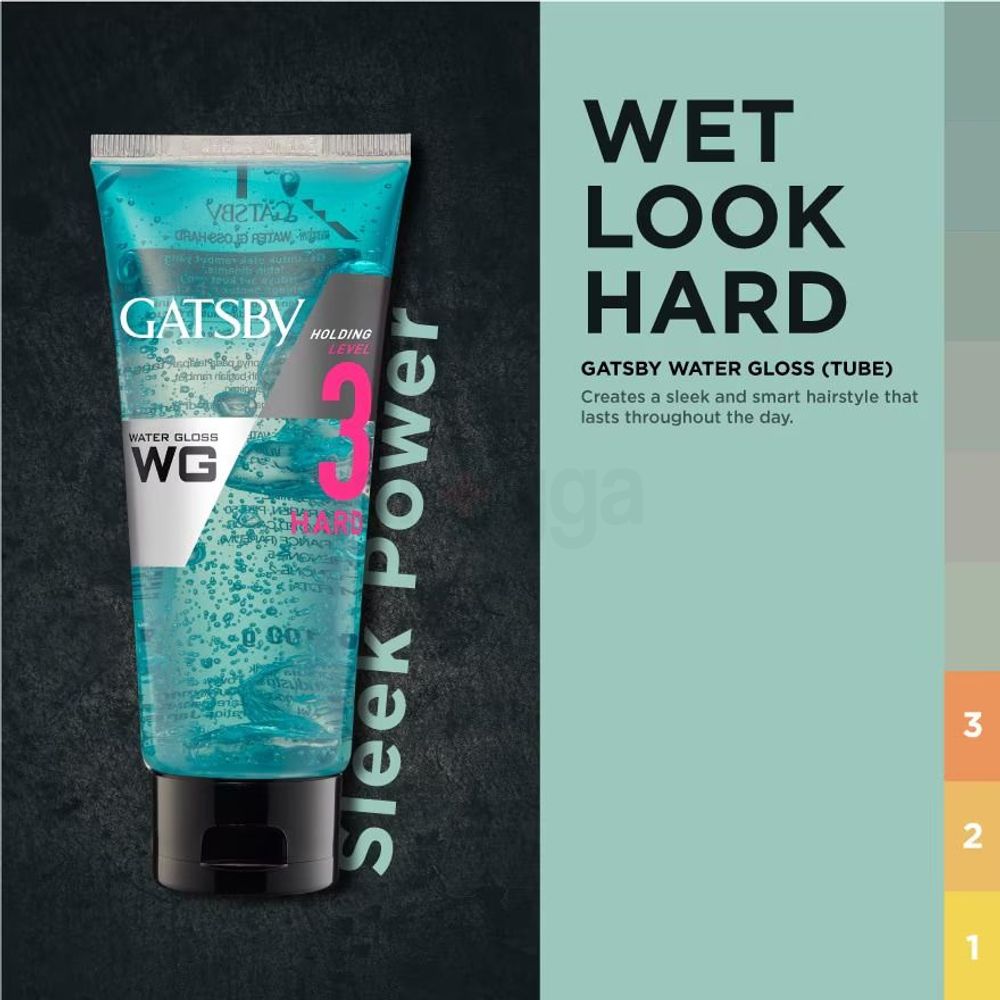 Gatsby Water Gloss Hair Styling Gel Holding Level 3 - Hard   