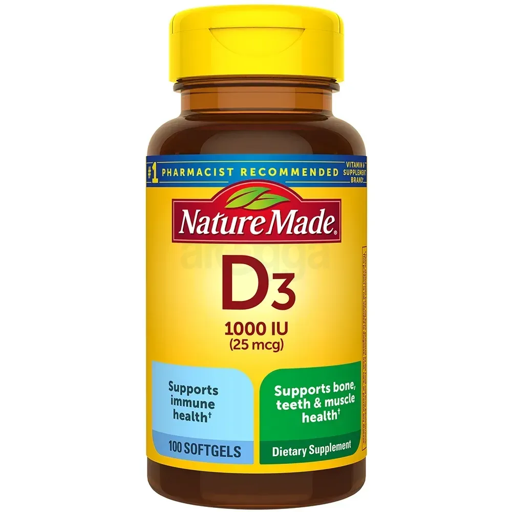 Nature Made Vitamin D3 1000 IU (25 mcg) Softgels, 100 Count  