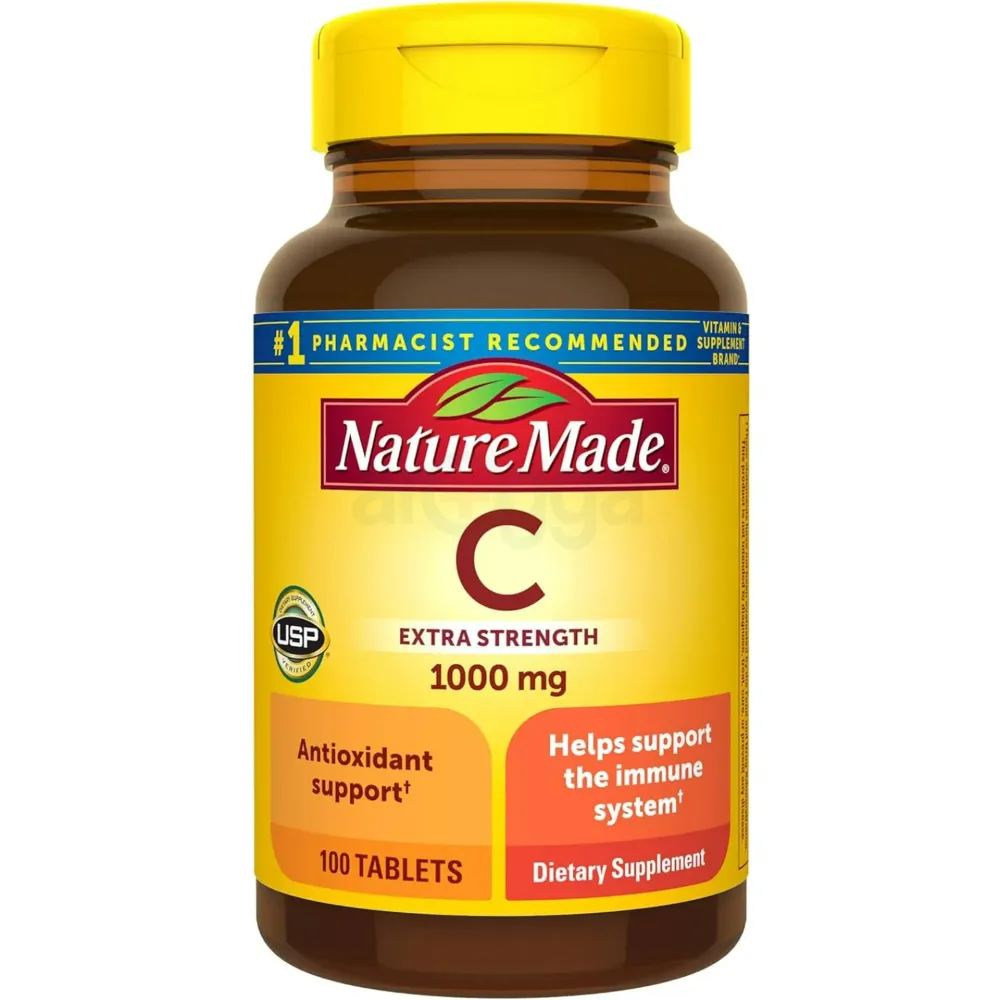 Nature Made Extra Strength Vitamin C 1000 mg, Dietary Supplement for Immune Support, 100 Tablets  