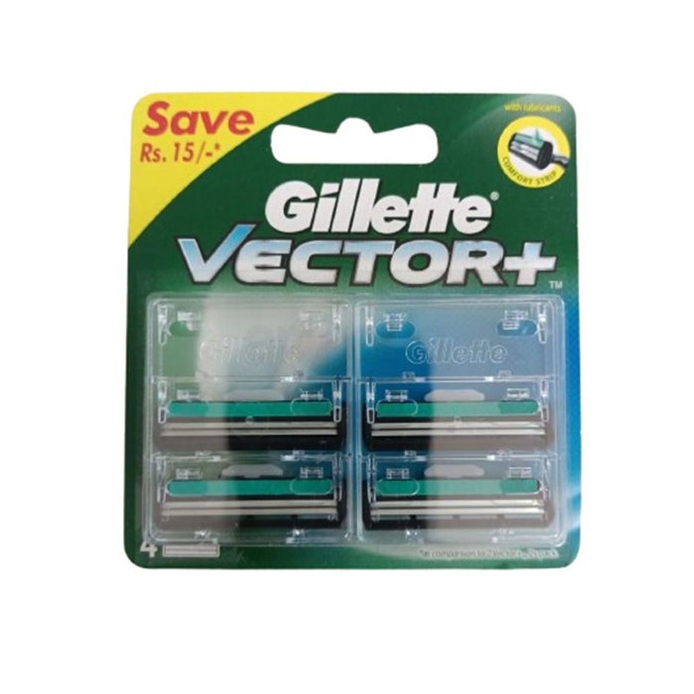 Gillette Vector+ Cartridges - 4pcs  