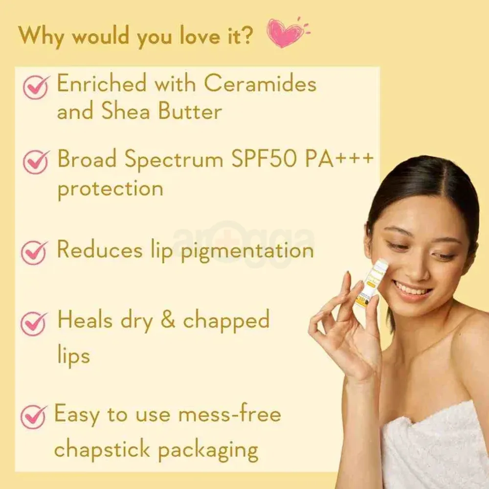 WishCare Ceramide Lip Balm Natural with SPF 50 PA+++   