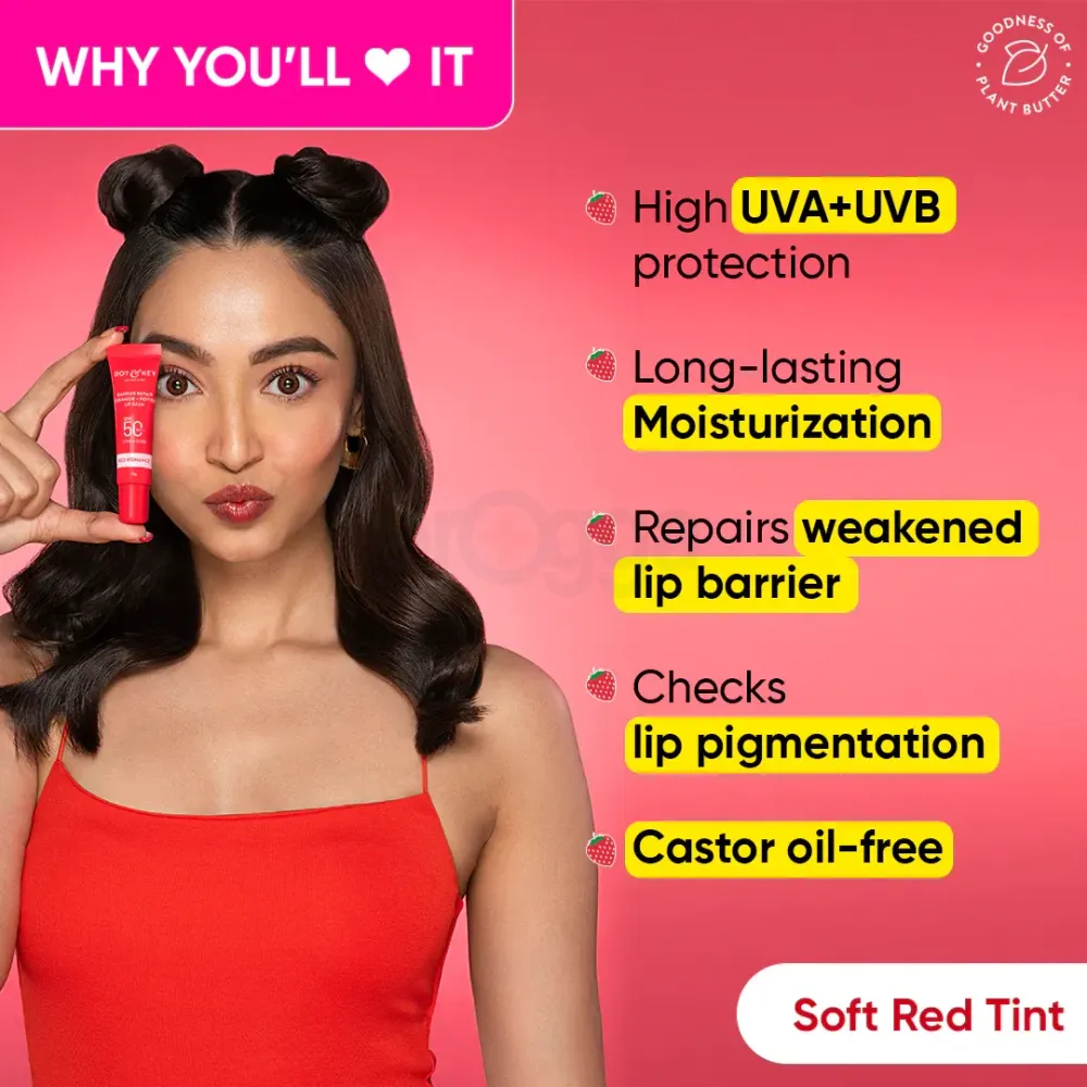 Dot & Key Ceramide Peptide Tinted Lip Balm SPF 50 - Red Romance  