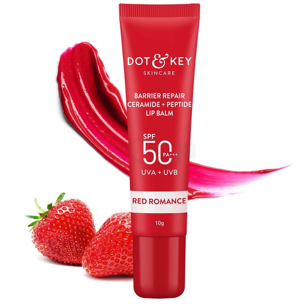 Dot & Key Ceramide Peptide Tinted Lip Balm SPF 50 - Red Romance  