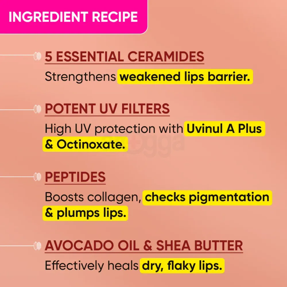 Dot & Key Ceramide Peptide Tinted Lip Balm SPF 50 - Warm Nude  