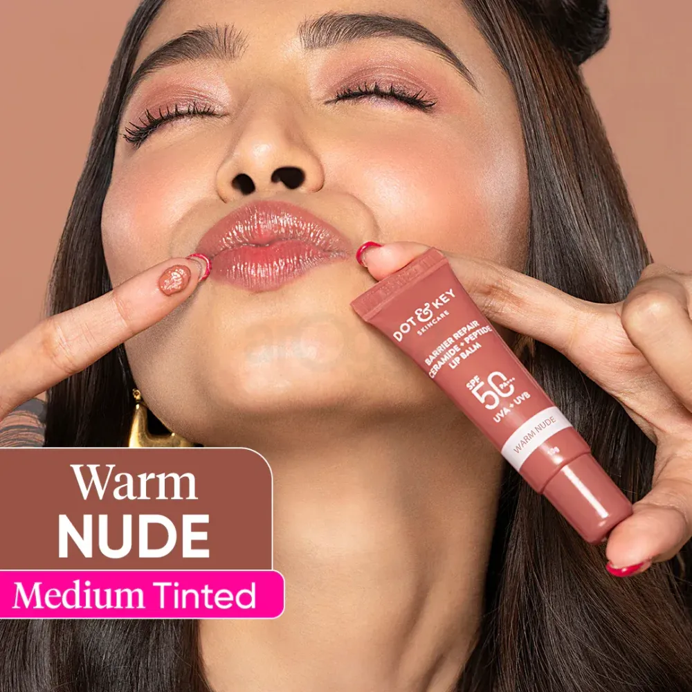 Dot & Key Ceramide Peptide Tinted Lip Balm SPF 50 - Warm Nude  