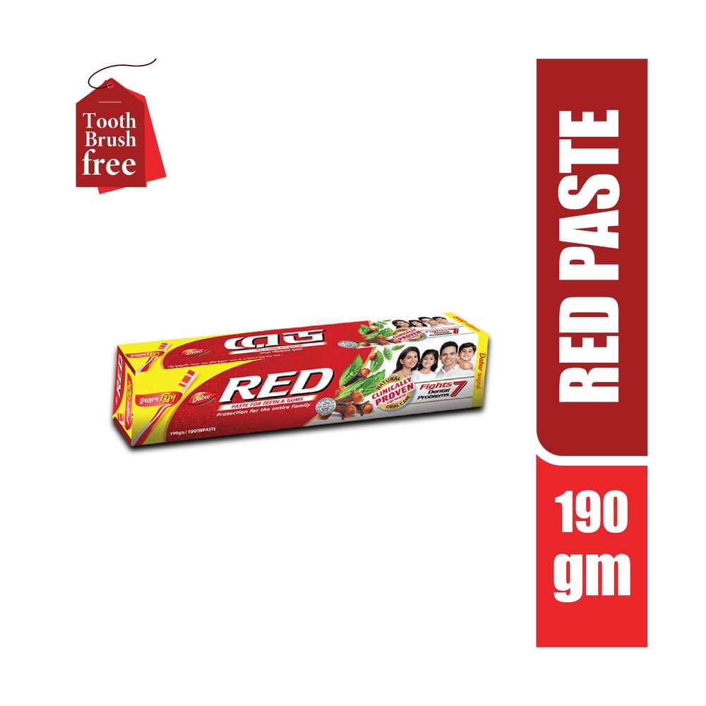 Dabur Red Paste 190g (Free Toothbrush)  