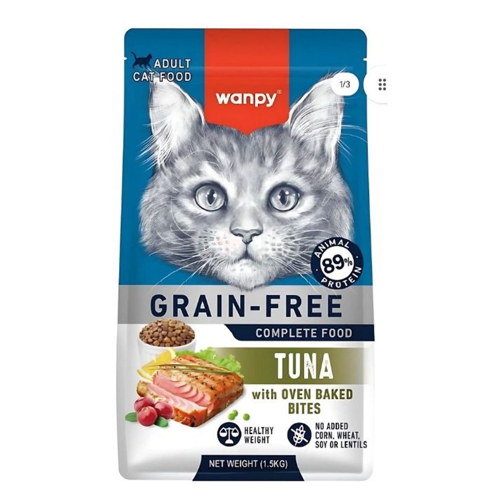 Wanpy Grain Free
Super Premium Dry
Cat Food Adult Tuna
1.5KG  
