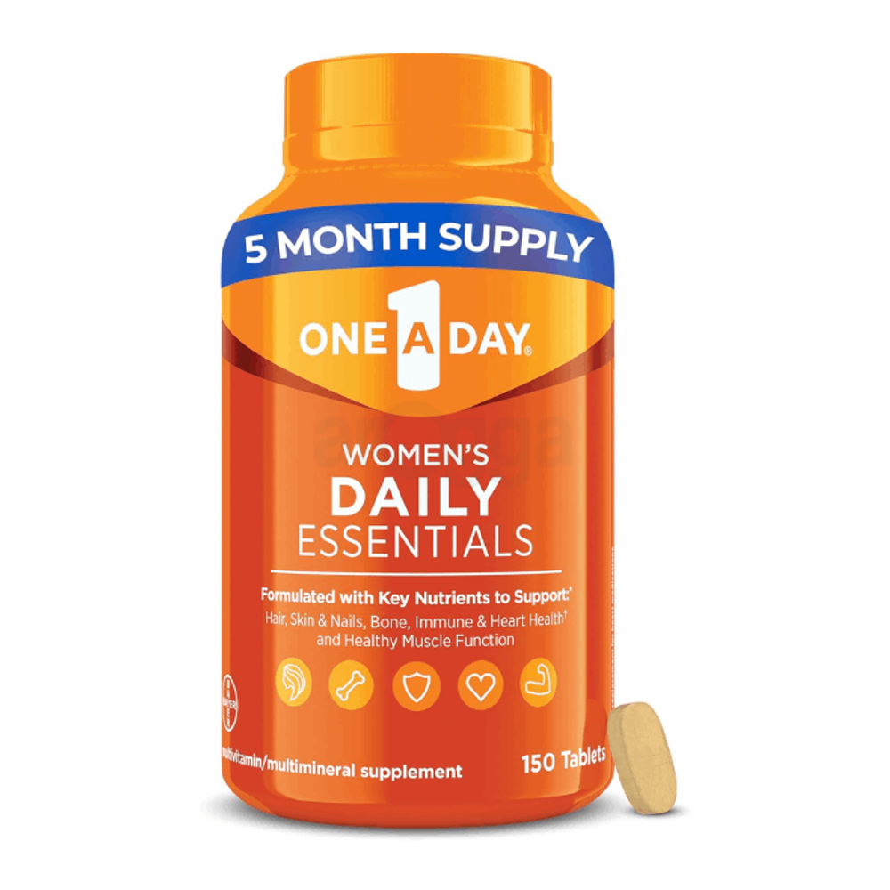 One-A-Day Multi for Women Vitamins,Support Hair, Skin & Nails with Zinc, Folic Acid & B Vitamins, 150 Tab  