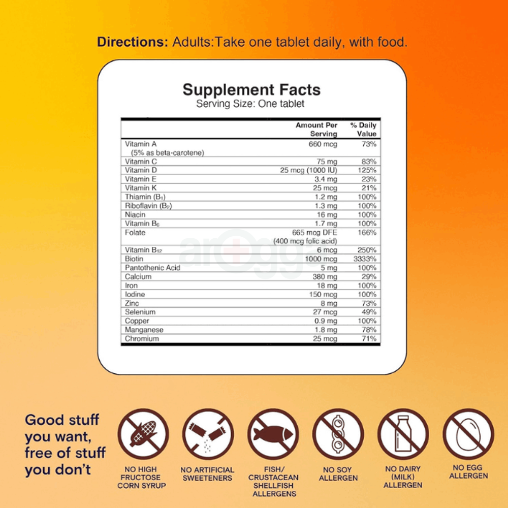 One-A-Day Multi for Women Vitamins,Support Hair, Skin & Nails with Zinc, Folic Acid & B Vitamins, 150 Tab  