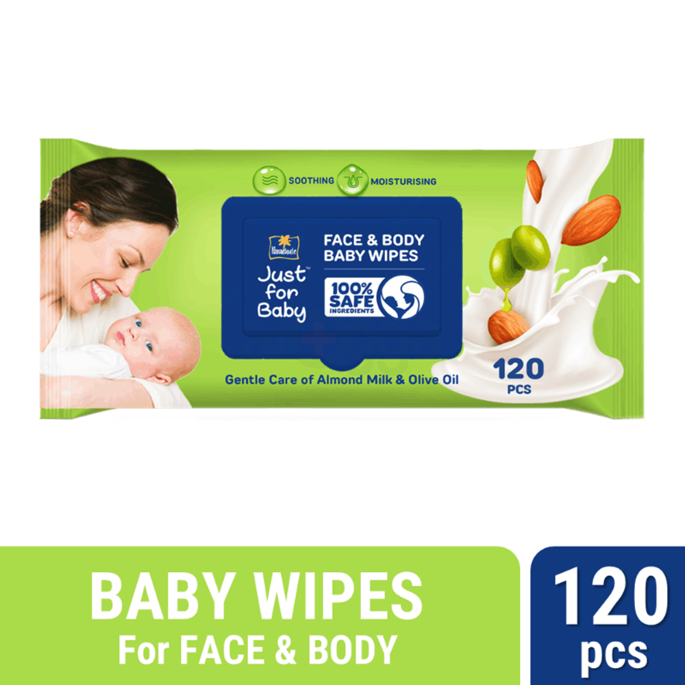 Parachute Just For Baby - Baby Face & Body Wipes 120pcs  