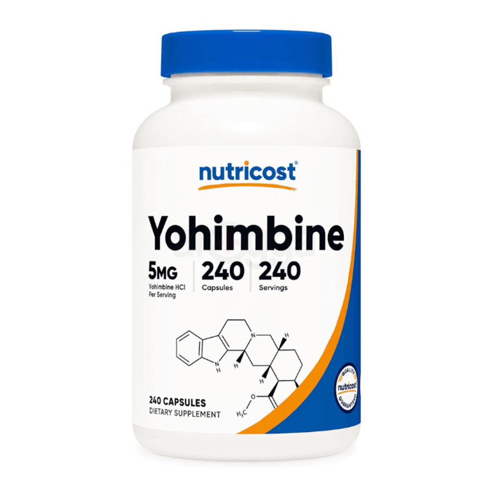 Nutricost Yohimbine HCl 5mg,  Extra Strength - Gluten Free 240 Capsules  