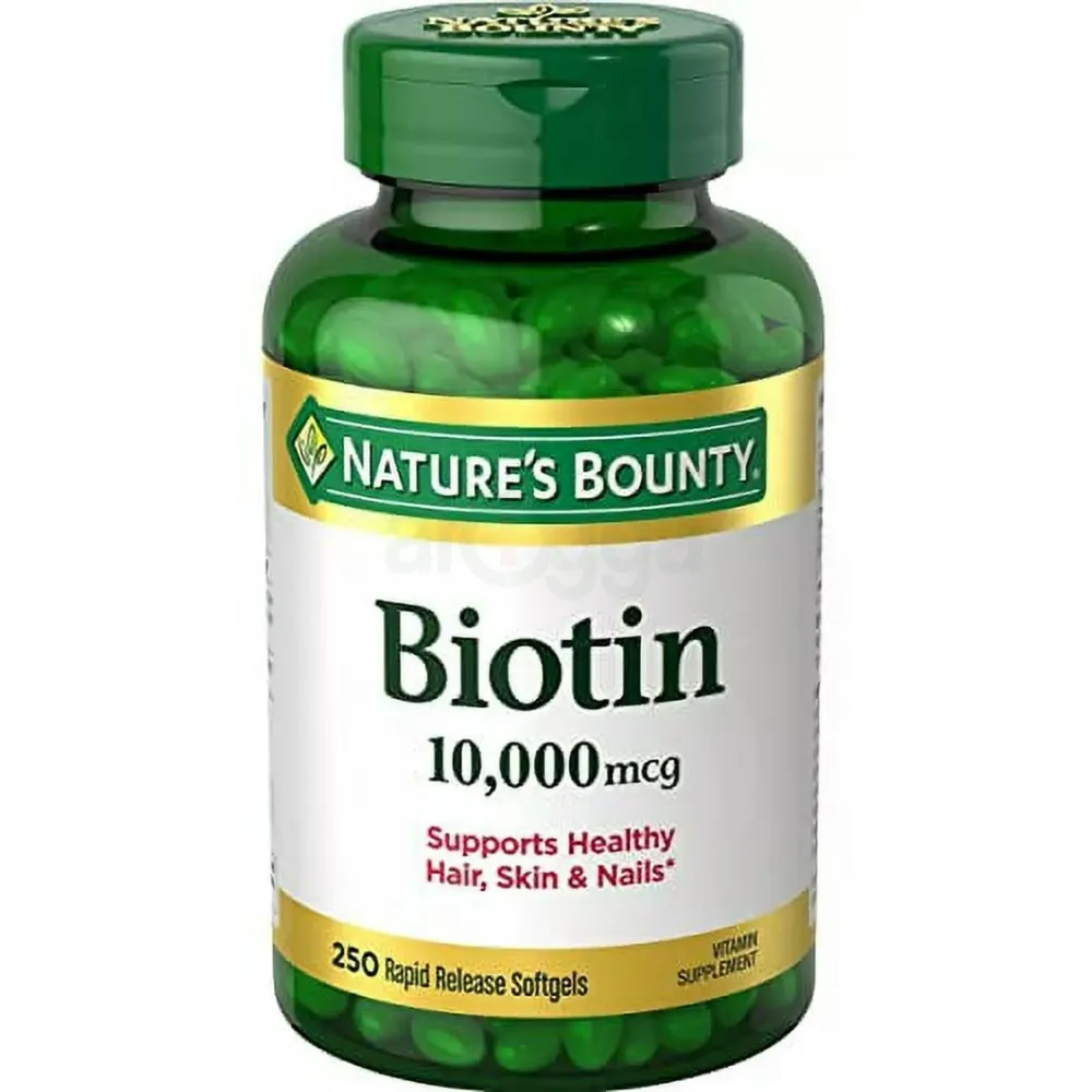 Natures Bounty Biotin 10,000 mcg 250 Rapid Release Softgels  