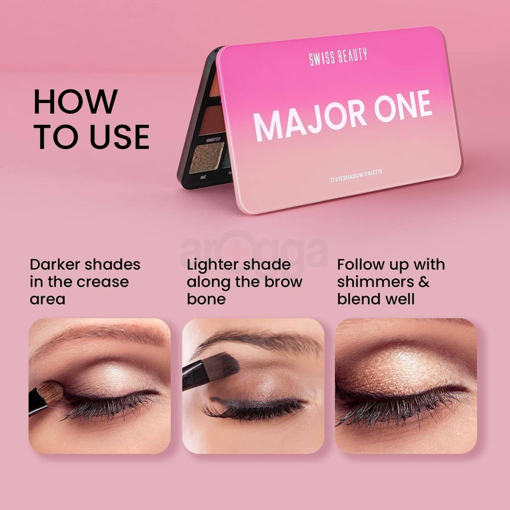 Swiss  Beauty Major One 21 Colour Eyeshadow Palette (Shade: 01)  