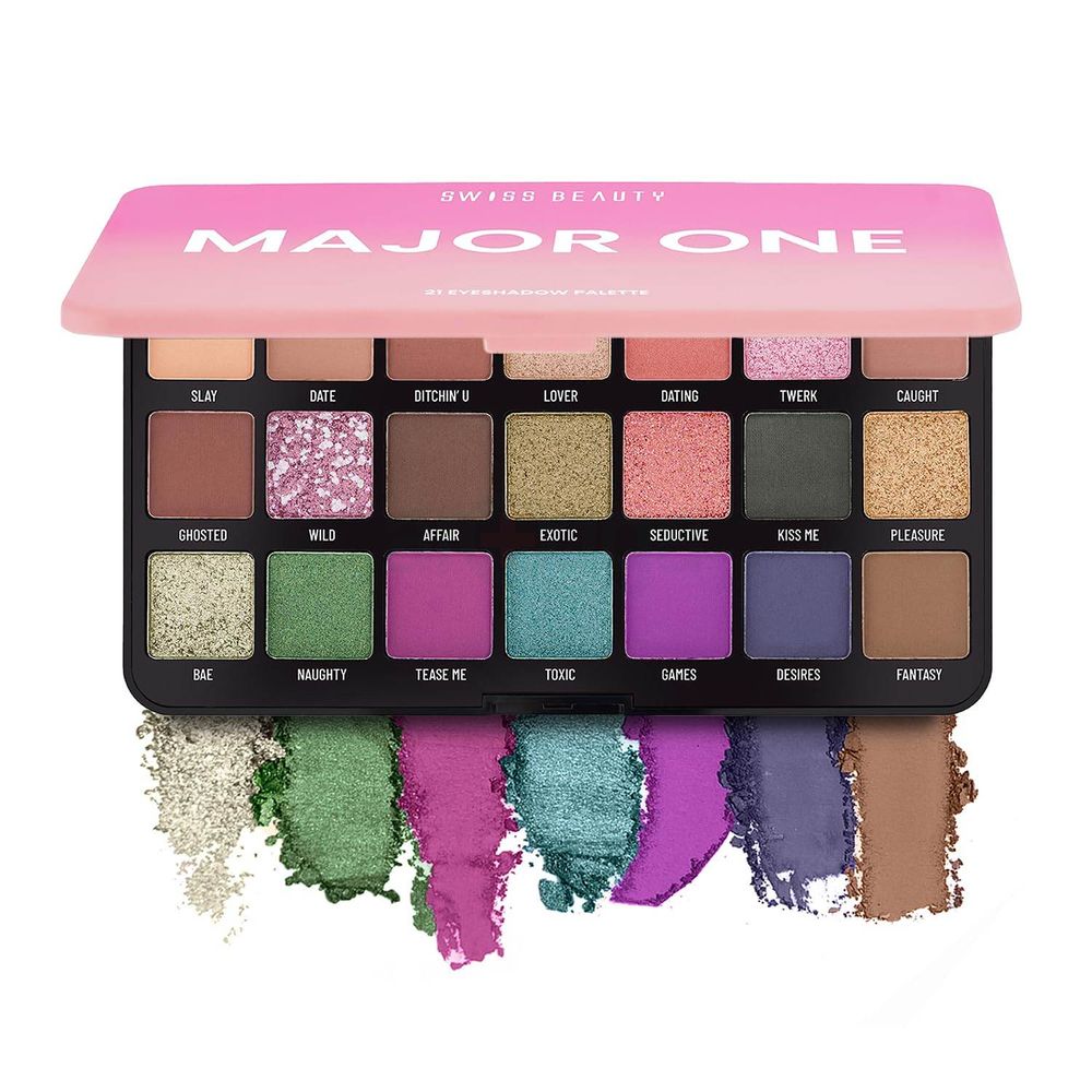 Swiss  Beauty Major One 21 Colour Eyeshadow Palette (Shade: 01)  