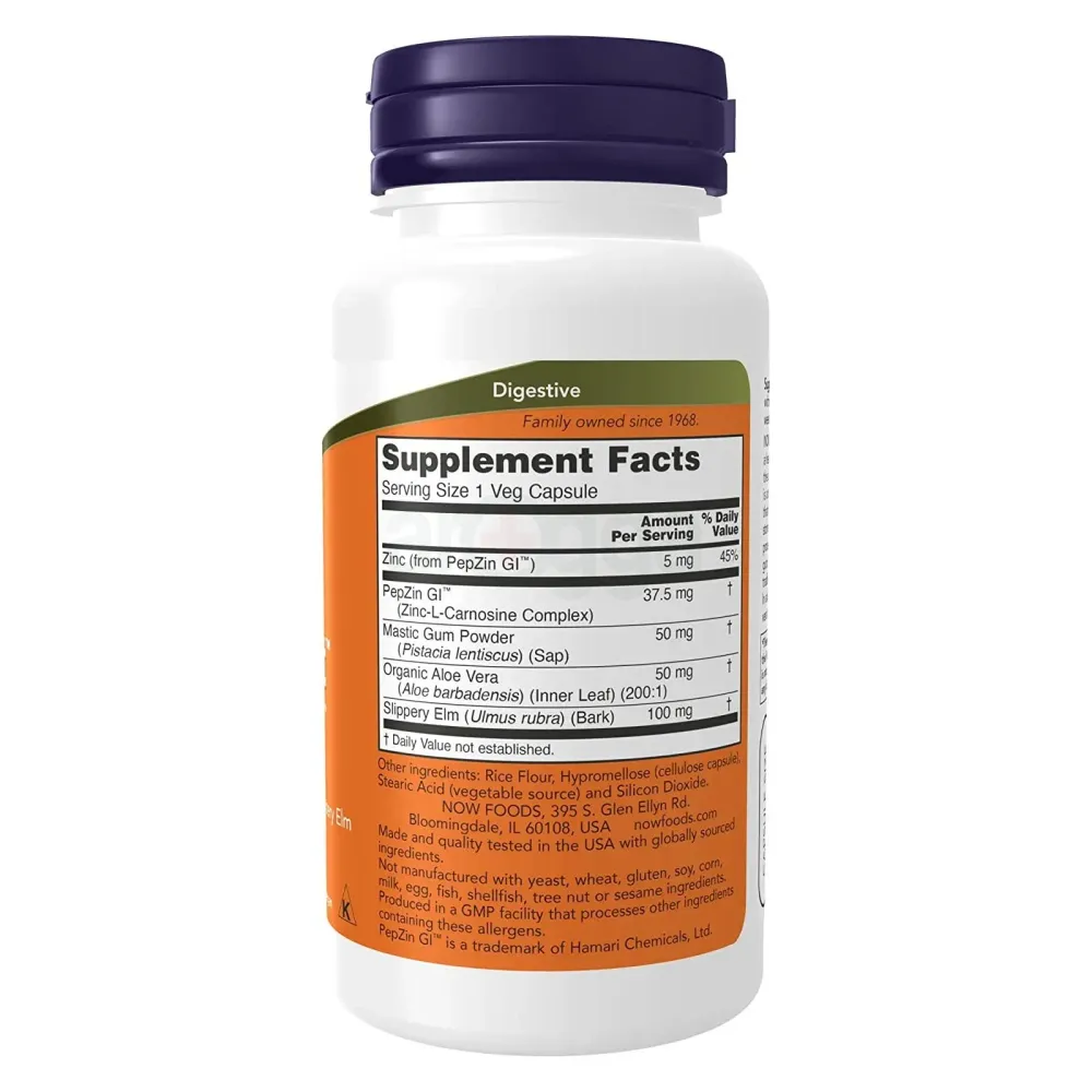 NOW Foods, Gastro Comfort™ with PepZin GI™, 60 Veg Capsules  