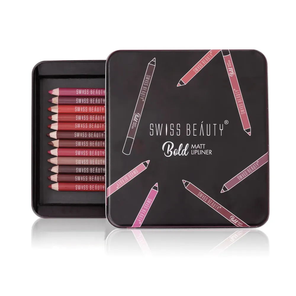 Swiss Beauty Bold Matte Lipliner 12 Pcs Set  