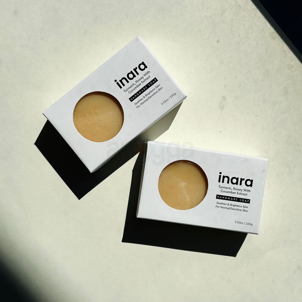 Inara Turmeric, Honey With Cucumber Extract Soap (Handmade) 100g  