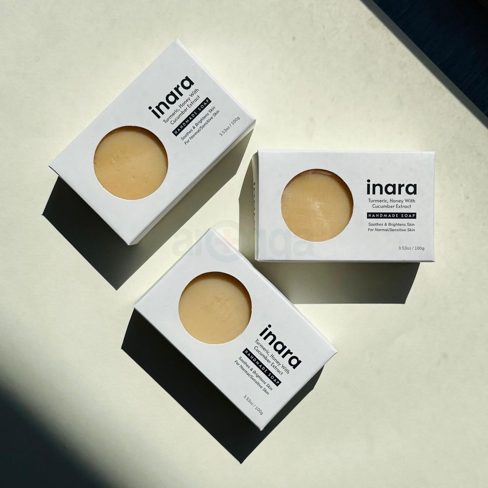 Inara Turmeric, Honey With Cucumber Extract Soap (Handmade) 100g  
