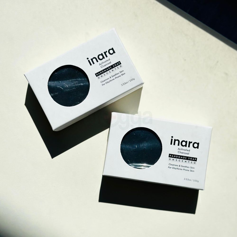 Inara Activated Charcoal Soap (Handmade) 100g  