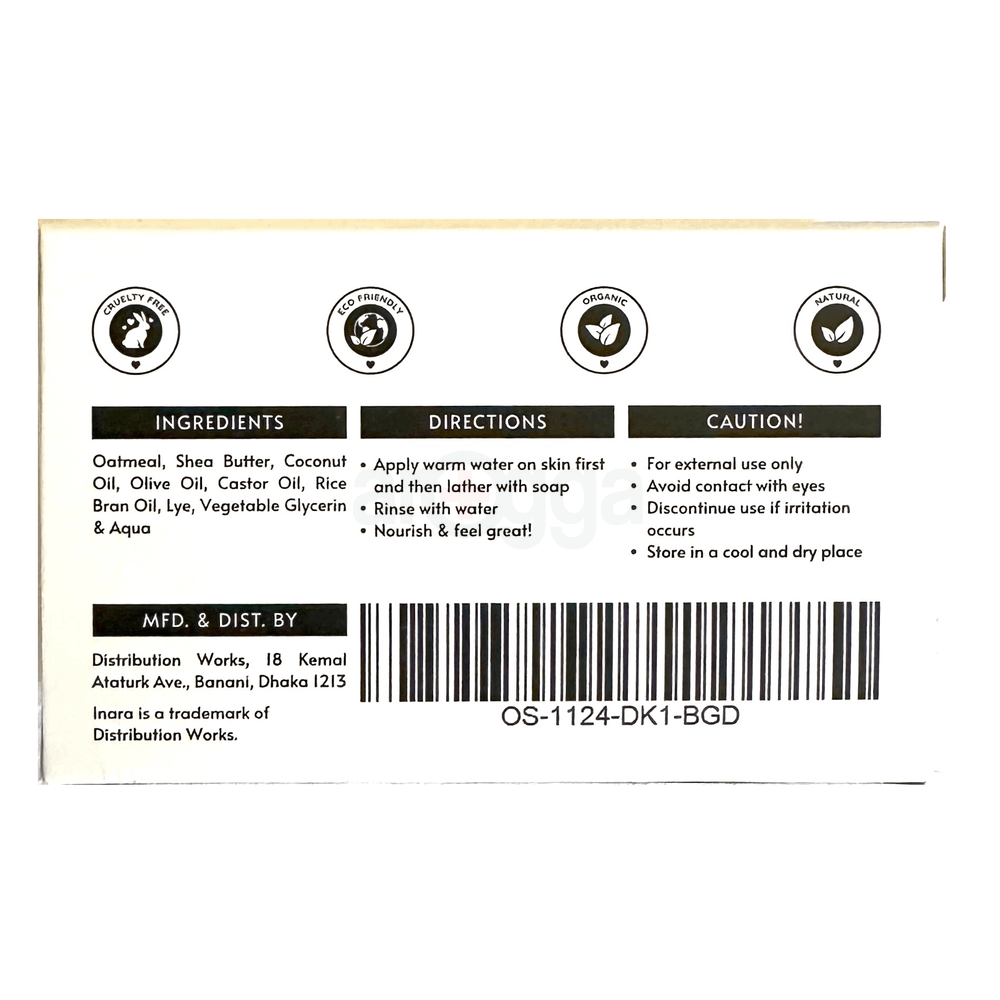 Inara Oatmeal & Shea Butter Soap (Handmade) 100g  