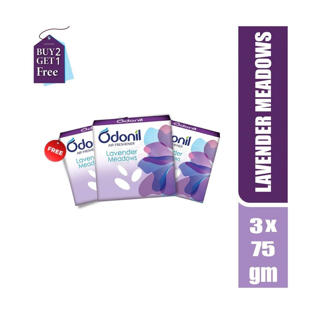 Odonil Air Freshner Block Lavender 75g (Buy 2 Get 1 Free)  
