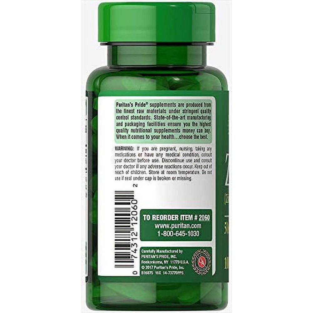 Puritan's Pride Zinc 50 mg-100 Caplets  
