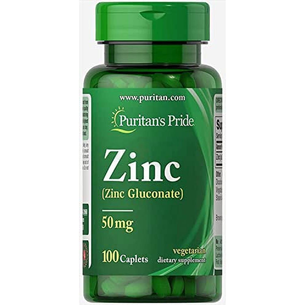 Puritan's Pride Zinc 50 mg-100 Caplets  