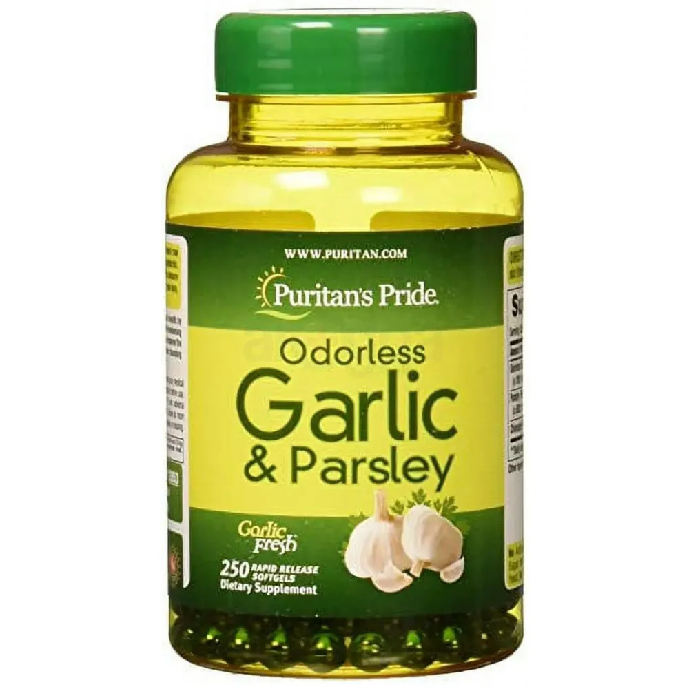Puritans Pride Odorless Garlic & Parsley 500 Mg / 100 Mg, 250 Count  