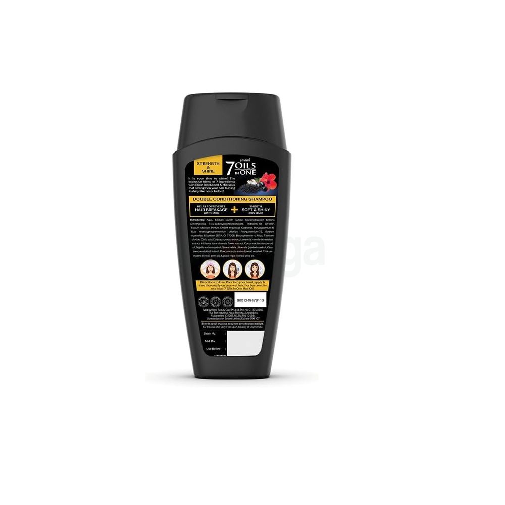 Emami 7 Oils in One Double Conditioning Shampoo with Elixir Blackseed 170ml (30ml Free)  