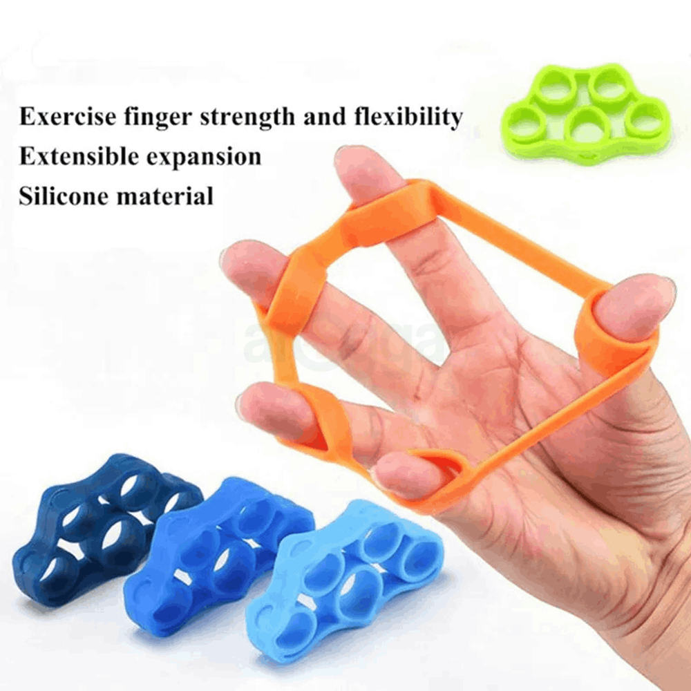 Finger Gripper Silicone Hand Gripper Resistance Band Hand Grip Wrist Stretcher Finger Expander Strength Trainer Exercise  