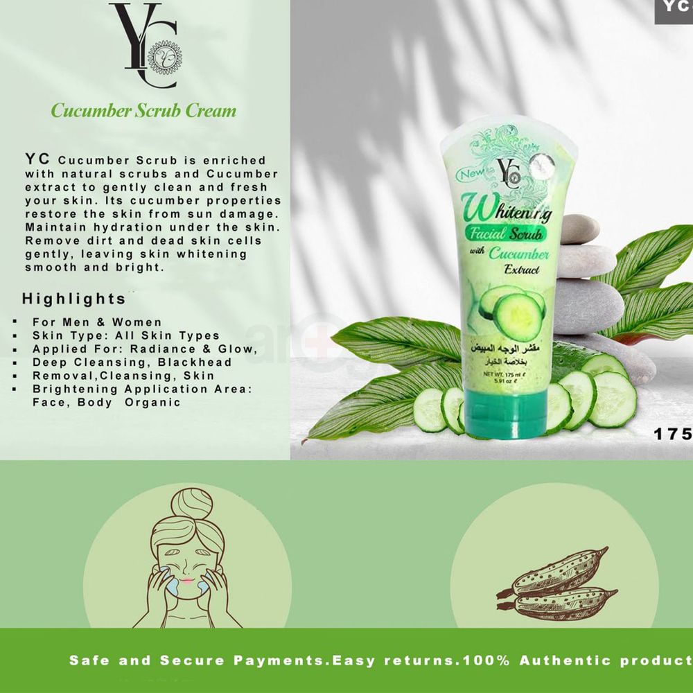 YC Whitening Facial Scrub with Cucumber Extract  