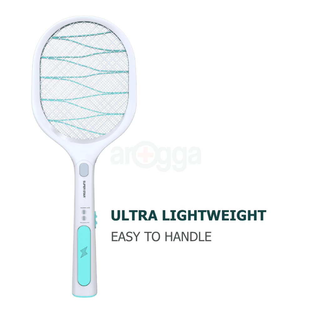 Super Star Rechargeable Mosquito Bat With Flash Light  