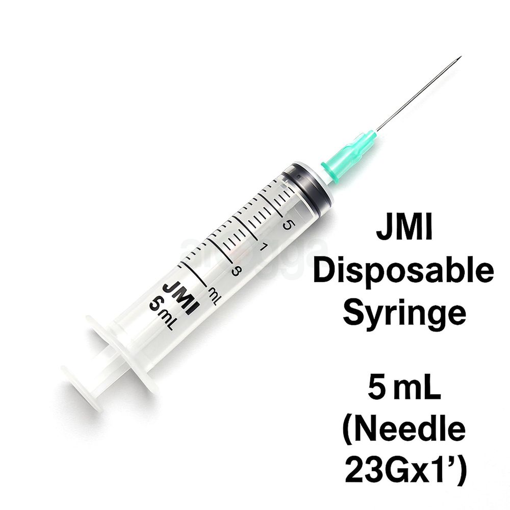 JMI Disposable Syringe 5ml (Needle 23Gx1")  