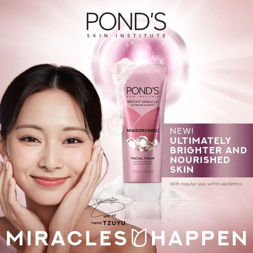 Pond's Bright Miracle Ultimate Clarity Niasorcinol Facial Foam 100gm  