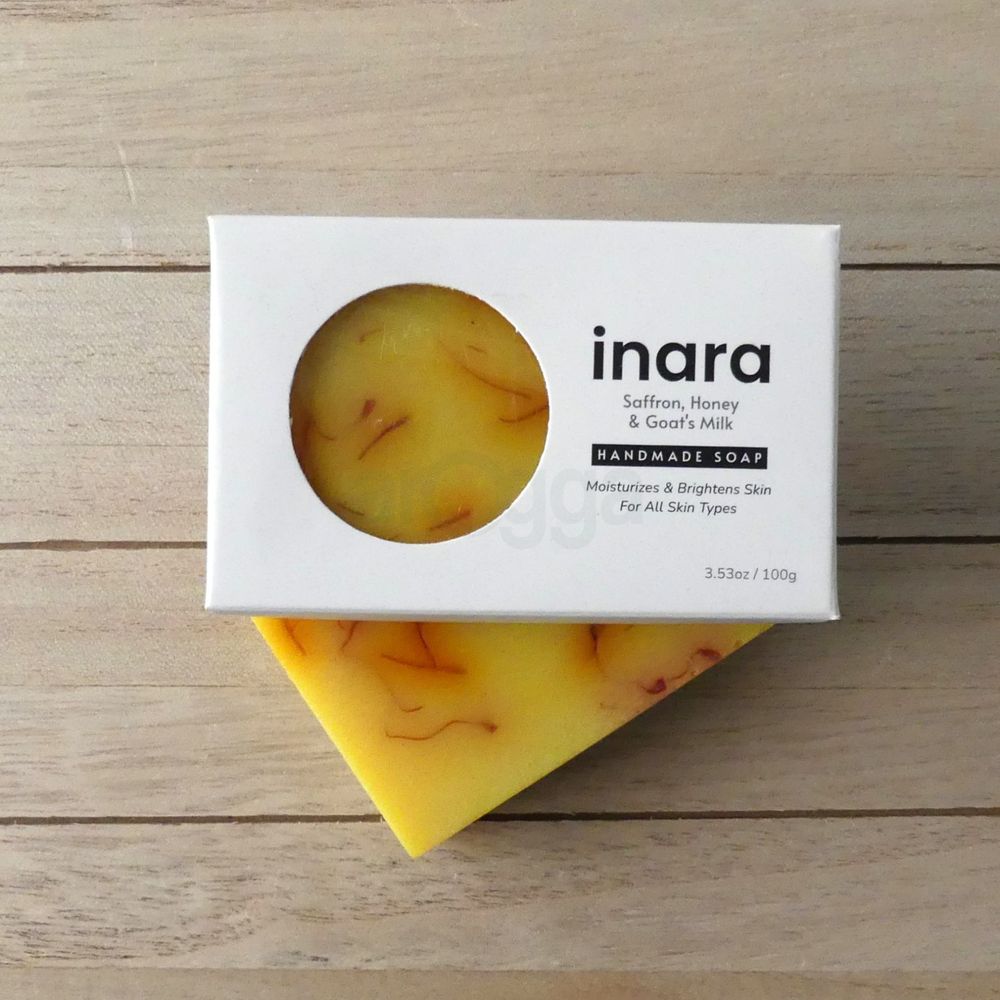 Inara Saffron, Honey and Goat's Milk Soap (Handmade) 100g  