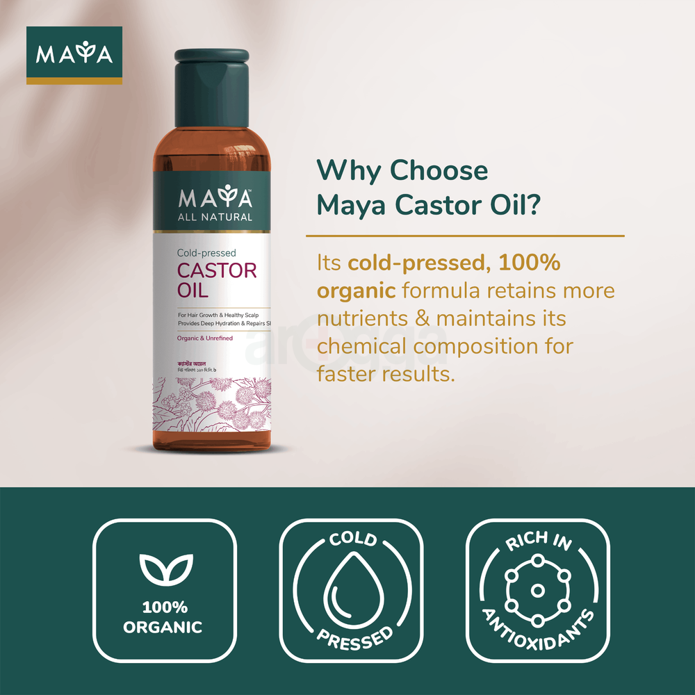 MAYA All Natural Cold-pressed Castor Oil - 120ml  