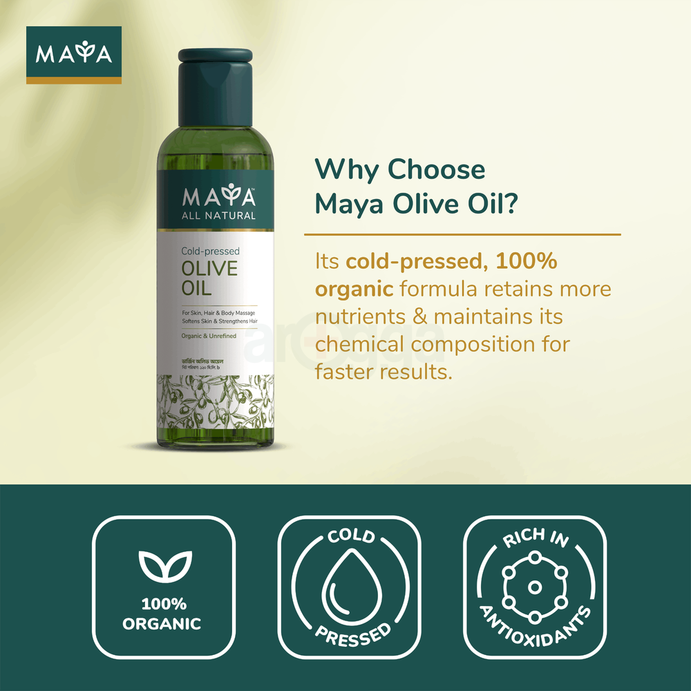 MAYA All Natural Cold-pressed 
Olive Oil - 120ml  