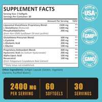 esther formula liposome glutathione direct ultra x ingredients Esther Formula Liposome Glutathione Ultra X main image 0