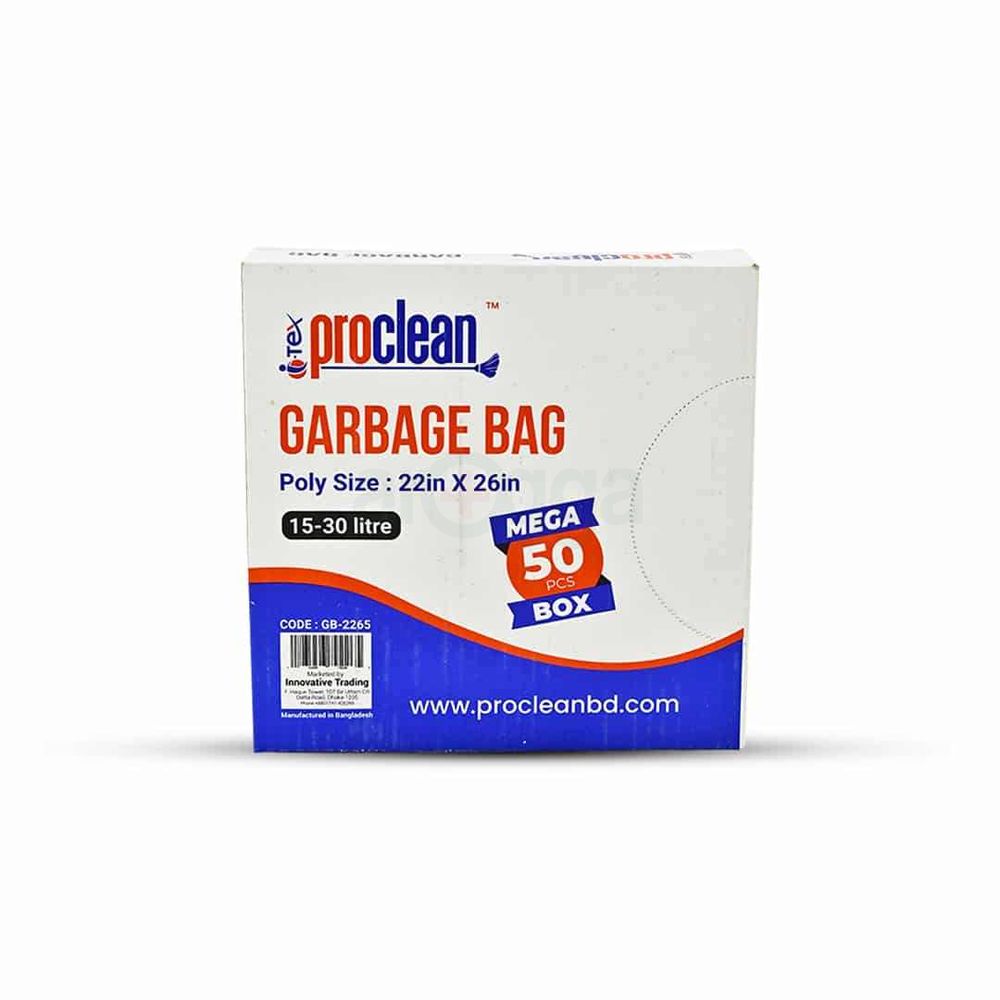 Proclean Garbage Bag 15-30 Liters - (50 Pcs Box)  