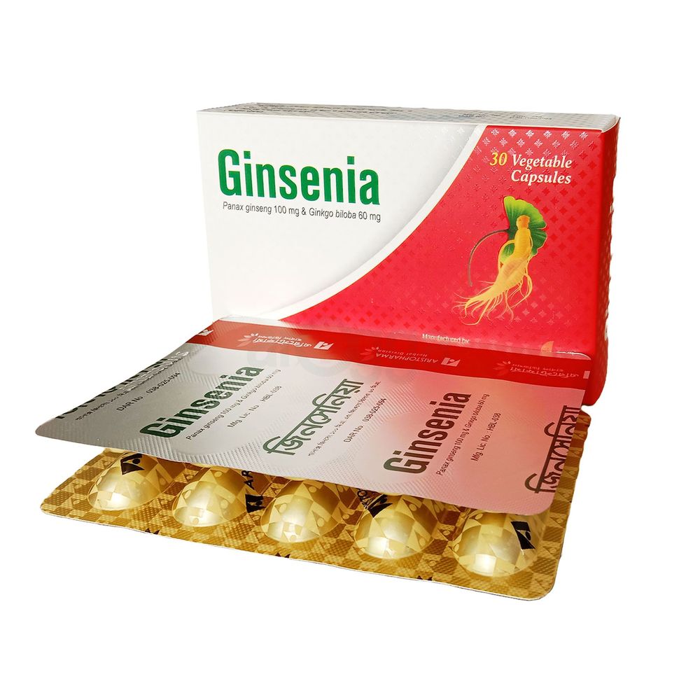 Ginsenia  100mg + 60mg capsule