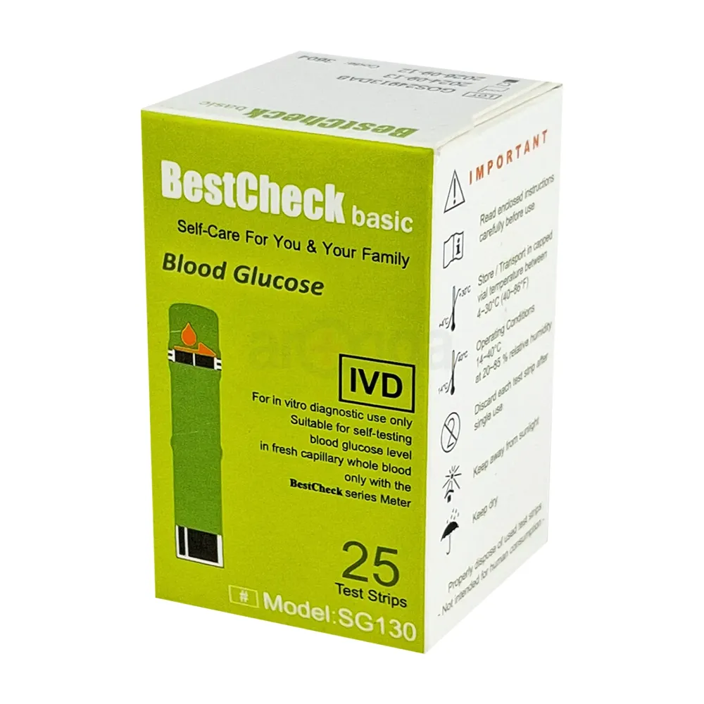 BestCheck Basic Blood Glucose Strip 25's Pack  