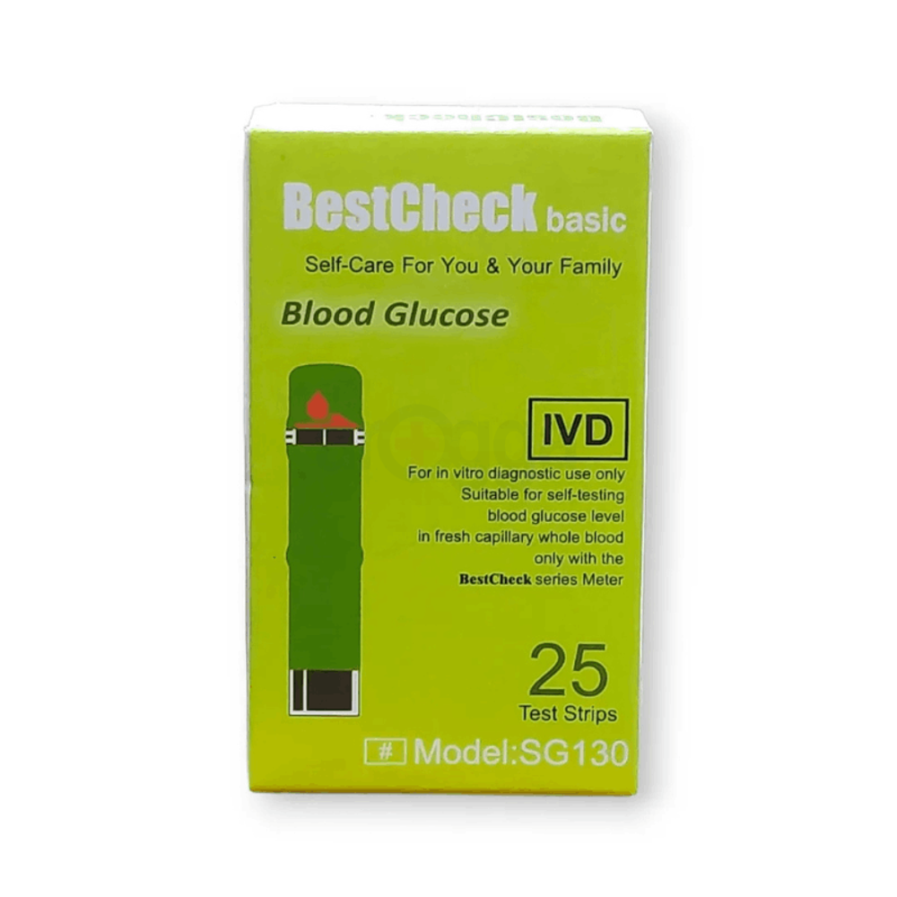 BestCheck Basic Blood Glucose Strip 25's Pack  
