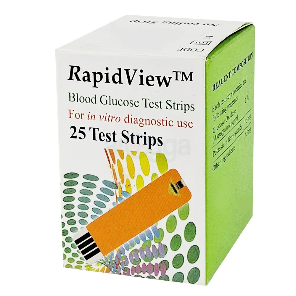 Rapidview Blood Glucose Strip 25's Pack  