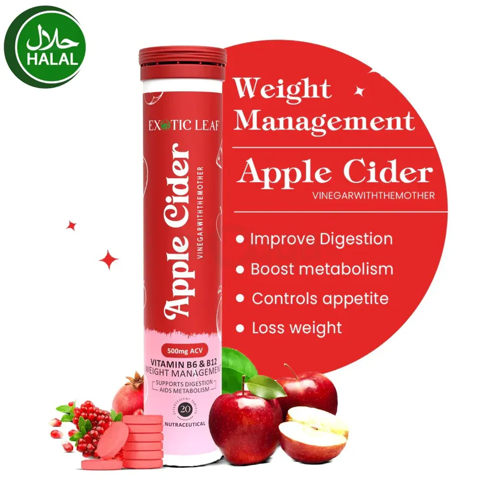 Exotic Leaf Apple Cider Vinegar Effervescent Tablet  