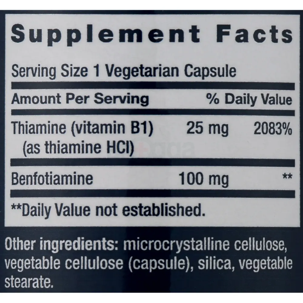 Life Extension Benfotiamine with Thiamine, 100 mg - Fat & Water Soluble Vitamin B1 - Gluten-Free, Non-GMO, 120 Vegetarian Capsules  