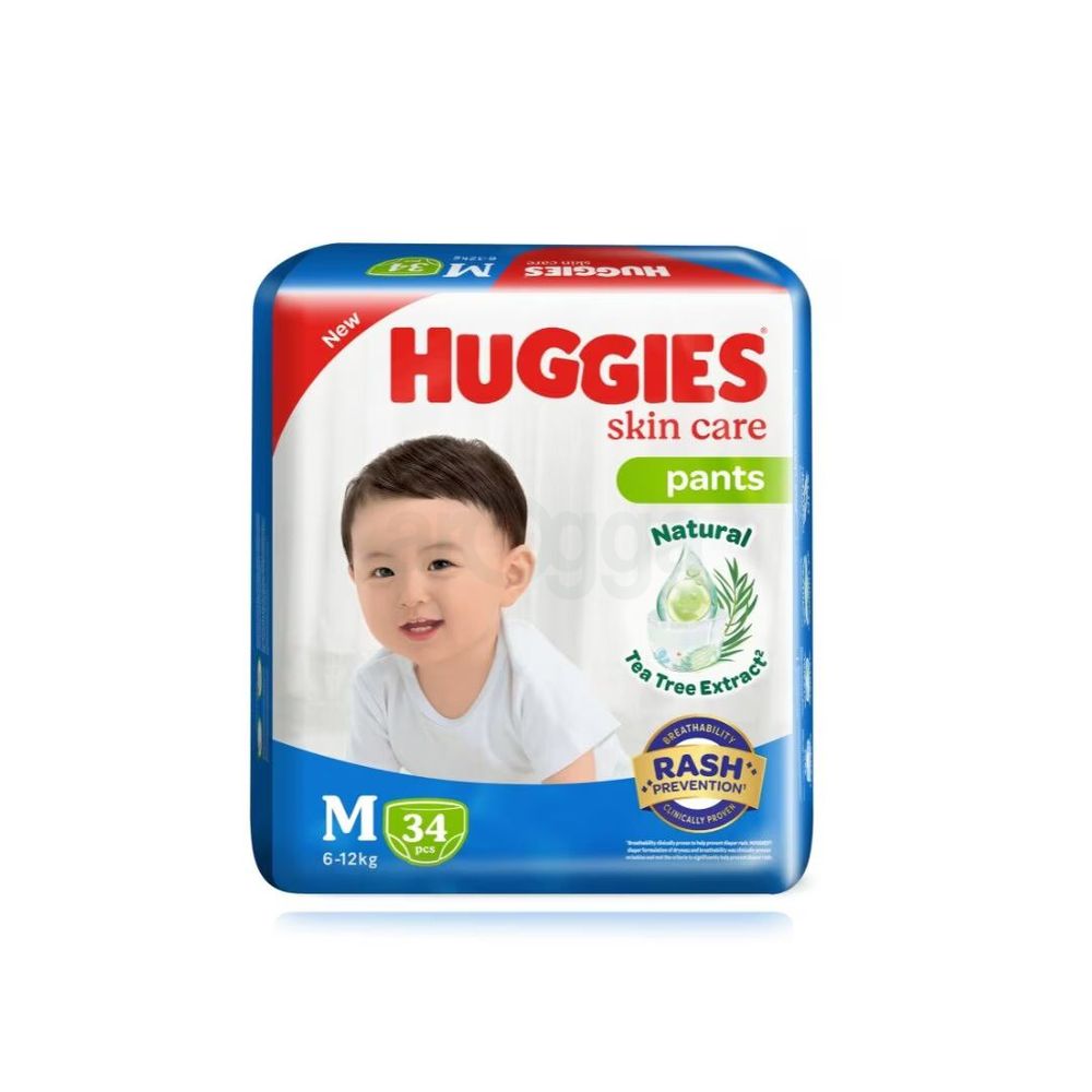 Huggies Skincare Pants M 34's Pack (6-12kg)  