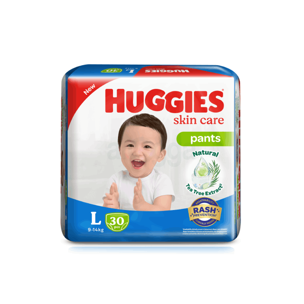Huggies Skincare Pants L 30's Pack (9-14Kg)  